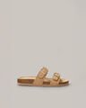 Sandalias Planas Hebillas,CAFE CLARO